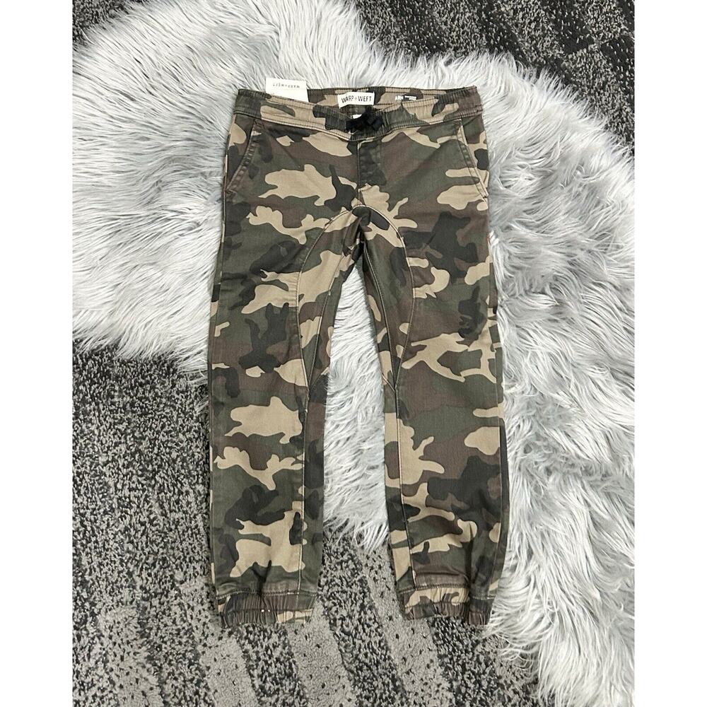 Warp + Weft Arn Stockholm Jogger Green Camo Pants Boys Size 6T (MSRP $35)